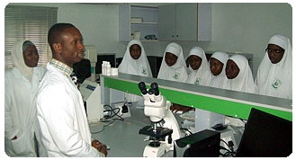 Students on excursion to a medical centre